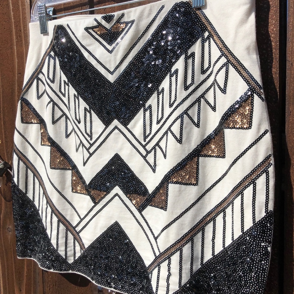 Geo Sequin Skirt | Express | M
